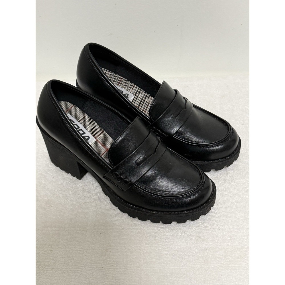 Soda Y2K Black Platform Chunky Loafers Women's Size 7